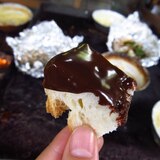 BBQでチョコレートフォンデュ♪アルミ皿でお手軽！